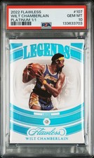 2022 PANINI FLAWLESS PLATINUM 1/1 #107 WILT CHAMBERLAIN 1/1 PSA 10