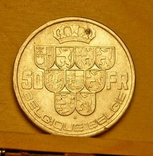  Belgium 50 francs 1939 Leopold 3 III Silver argent piece belge monnaie SUP