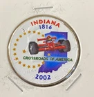 Colorized Kennedy Half Dollar 50C Indiana Free Shipping