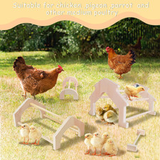 Wooden Chicken Perch 4 Pack , Jungle Gym Roosting Bar, Chicken Coop Accessories