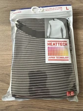 NEW! Uniqlo Men HEATTECH Crew Neck Long Sleeve T-Shirt in Large (Black)