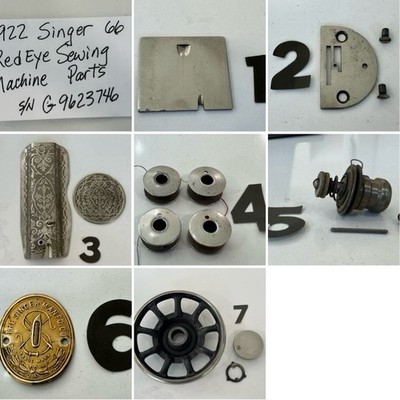 1922 SINGER 66 RED EYE SEWING MACHINE PARTS