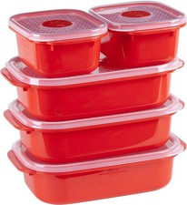 Décor Microwave Food Containers Set | 5 Pack - 2 x 375ml, 3 x 900ml | Steam R...