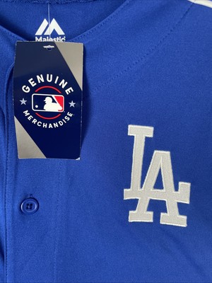 Majestic Los Angeles Dodgers Jersey Mens XL Blue Stitched LA Logo