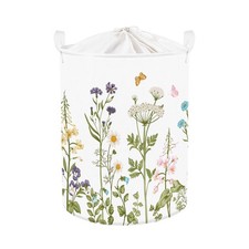Colourful Flowers Laundry Hamper Large Storage Basket Floral Collapsible Adul...
