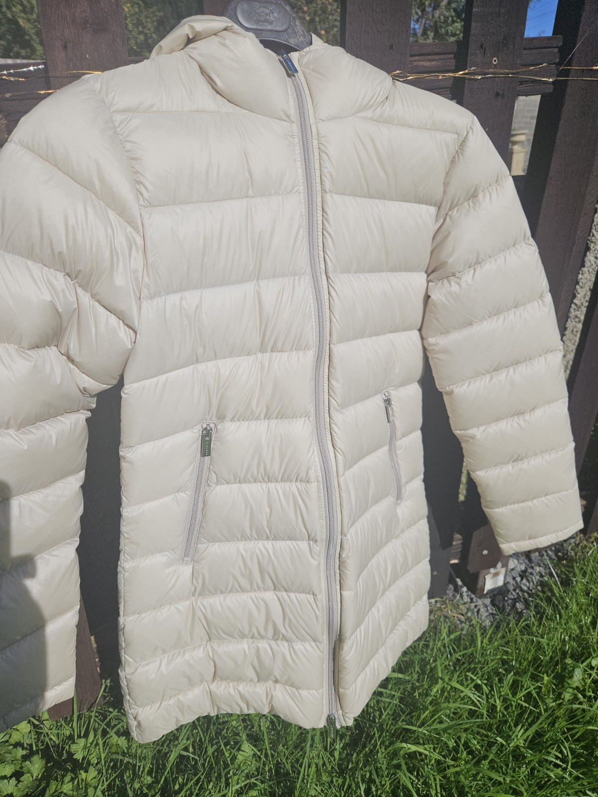 Pyrenex Atom Woman's Mid Length Coat. Feather Grey 36(8) Rrp £350 #S248
