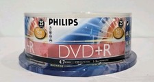 Philips DVD-R 25-Pack New Sealed 16x 4.7 GB Blank Recordable Storage Media 