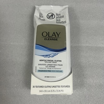 Olay Cleanse Gentle Facial Cloths Fragrance Free 30ct NEW SEALED 
