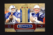 Tom Brady Peyton Manning 2008 Donruss Gridiron Gear Rivals Silver /250 #R-2