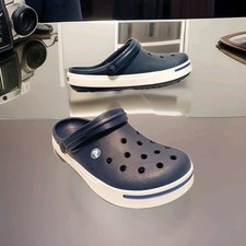 Crocs Crocband II Clogs Navy Blue/White Garden Shoes Unisex Sizes Sz 7M OR 9W