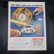 Nescafe Instant Coffee / Lipton Soup Magazine Advertisement 1948 Vintage