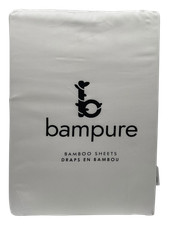 BAMPURE Bamboo Viscose Sheets Twin 3PC Set, White, Deep Pocket