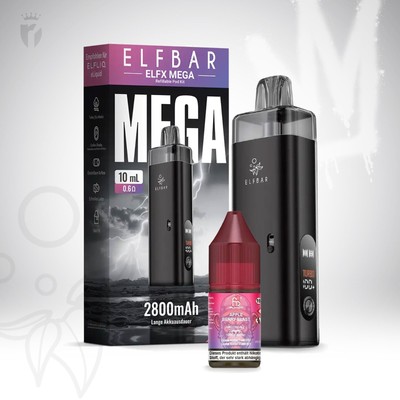 ELFX MEGA im Set RandM Tornado E-Liquid E-Zigarette Vape 20 mg Nikotin Big Puff