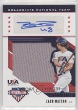2019 Panini USA Baseball Stars & Stripes Jerseys 48/199 Zach Watson Auto w5b