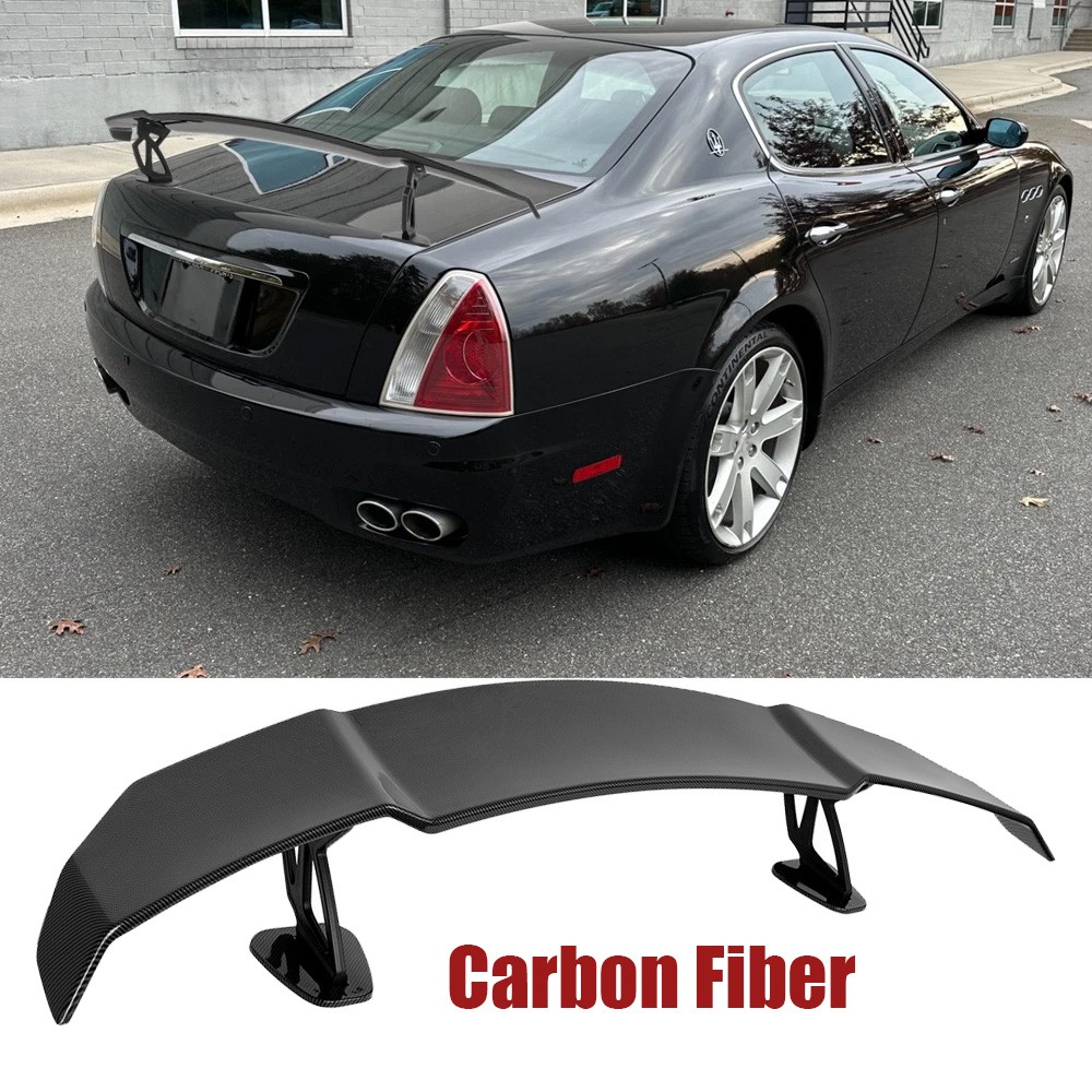 For Maserati Quattroporte Rear Trunk Wing Racing Spoiler Gloss Carbon black ABS