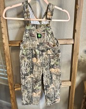 John Deere Toddler Overalls 3T Camo Realtree Hunting Bibs Cotton