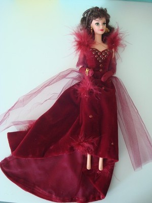 1994 Hollywood Legends Barbie Puppe Scarlett O'Hara in Red Dress