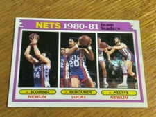 1981-82 Topps Basketball # 57 New Jersey Nets Team Leaders EX-NrMt