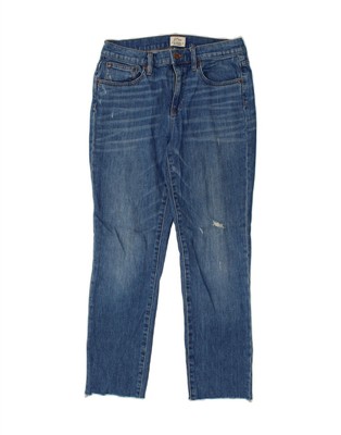 J. CREW Damen Boyfriend Slim Jeans W26 L26 blau Baumwolle CI37