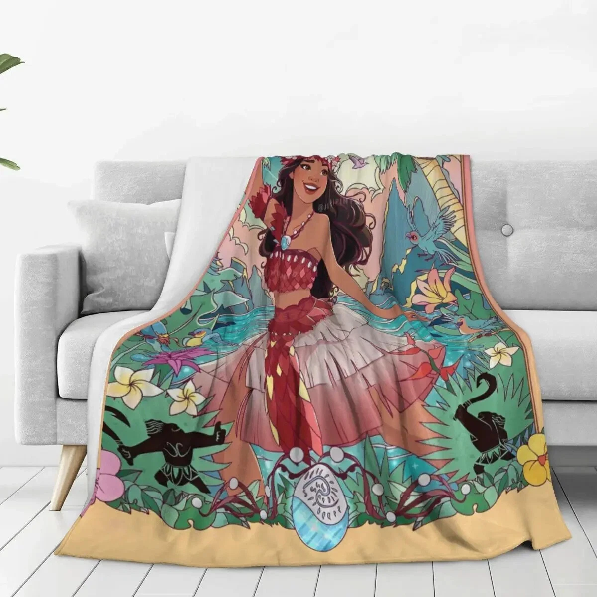 Cartoon Moana Blanket 3D, Fleece Blanket