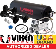 TRAIN HORN KIT FOR TRUCK/CAR/PICKUP LOUD SYSTEM /2.5G AIR TANK/200PSI/3 TRUMPETS