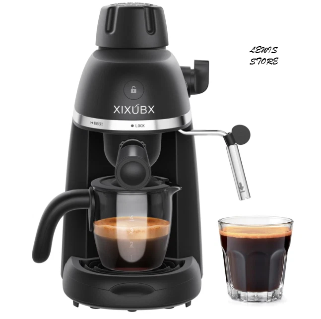 3.5 Bar Espresso & Cappuccino Machine with Steam Wand, Compact Coffee Maker