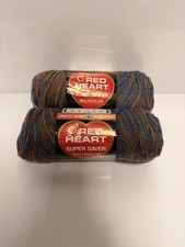 Red Heart Brand Yarn Multicolor Fiesta Jewel Lot Of 2