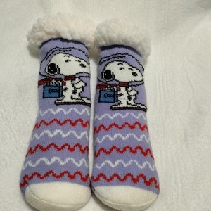 SNOOPY PEANUTS CHOLDS SHERPA LINED NON-SLIP FOOTWEAR 