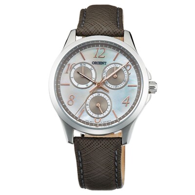 Orient Damen Analog Armbanduhr Watch Quarz Quarz Stahlgehäuse FS