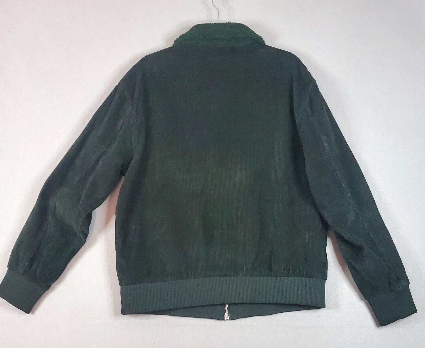 Brain Dead Cord Goose Jacket Green Corduroy Full Zip Winter Coat Fleece Sz M image 7