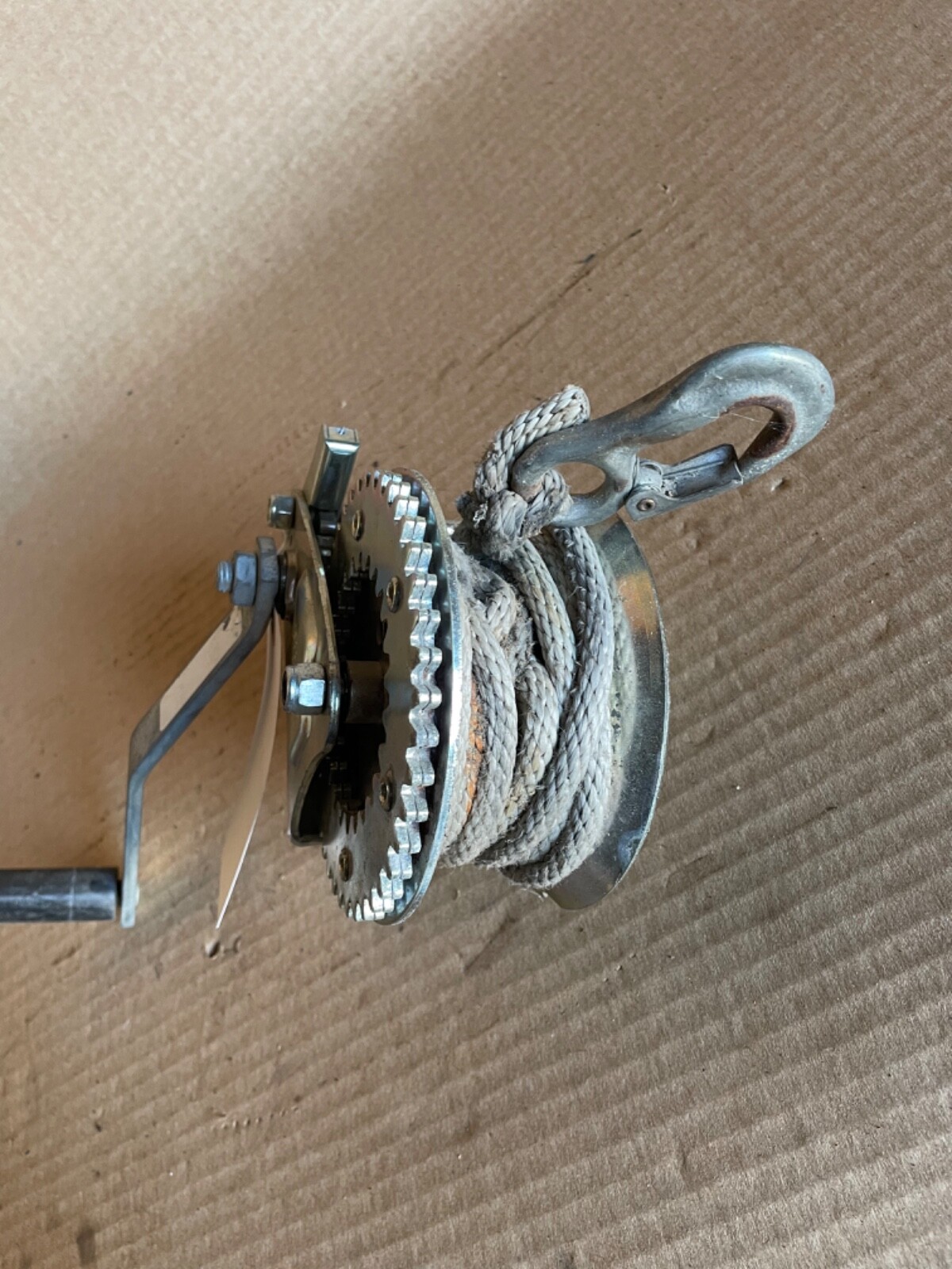 1500lb WINCH,boat trailer,crank,sailboat keel,with rope and hook eBay