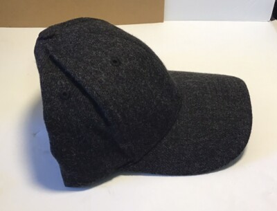 Perry Ellis Portfolio Gray Black Knit Baseball Cap Hat Adjustable