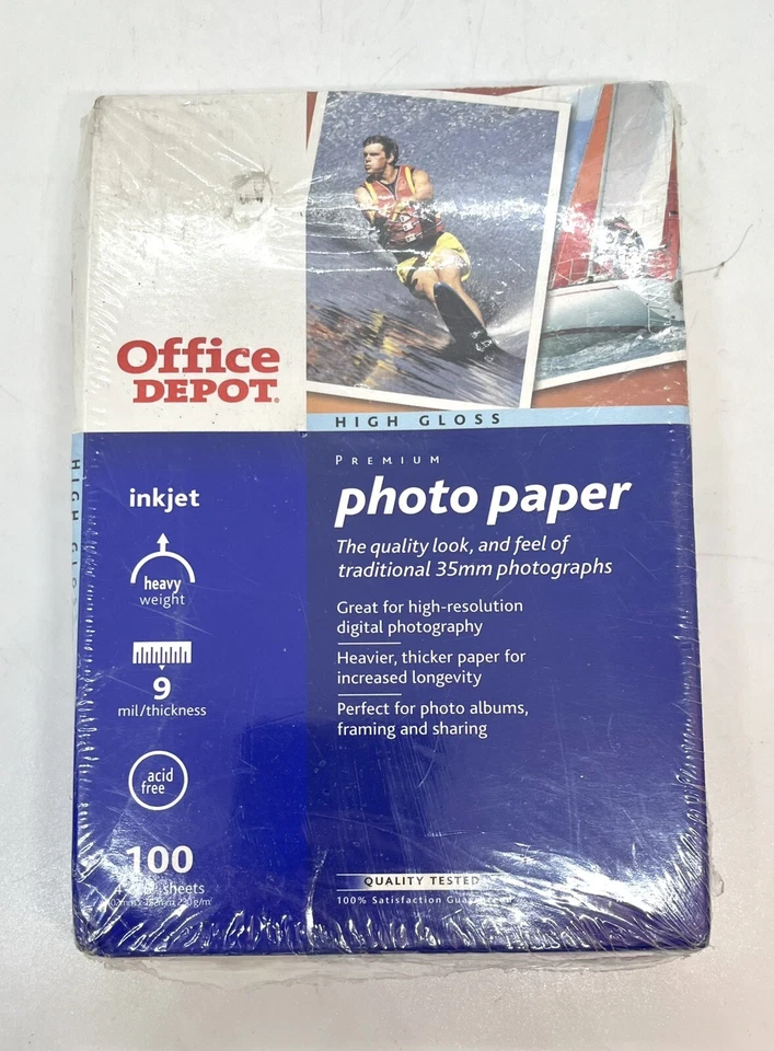 NIB High Gloss Printer Photo Paper Office Depot 4”x 6” 200 Sheets (2 Boxes 100) - Image 2 of 4