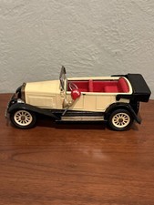 Mid Century Japanese Tin Litho Toy Car Replica 1925 Friction Touring Car  Horn