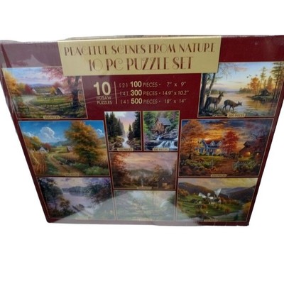 Peaceful Scenes from Nature - 10 Puzzles in box