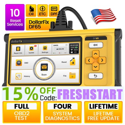 Check Engine OBD2 Scanner Transmission ABS SRS Code Reader Diagnostic Tool DF65 