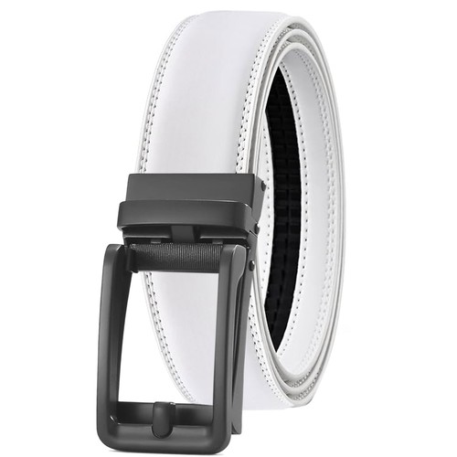 Genuine Leather Mens Ratchet Belt Belts For Men Adjustable Automatic Buckle - Picture 22 of 25