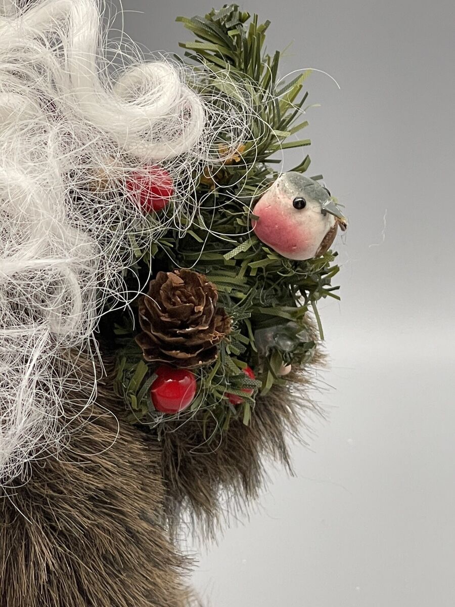 Woodland Santa Claus Doll Faux Fur coat & Hat 12” Height | eBay Woodland Santa Claus Doll Faux Fur coat & Hat 12” Height | eBay