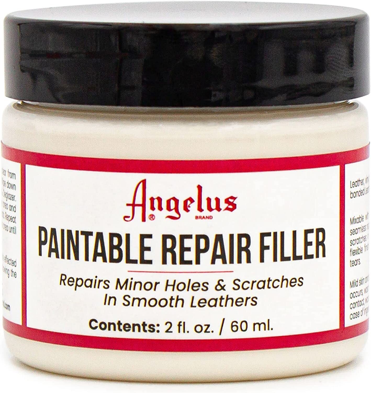 Angelus Paintable Repair Cream Filler Tears Cracks Scratches Leather Seats Shoes