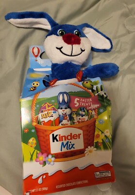 Kinder Mix Easter Blue Bunny 2023 Plush Toy New With Box