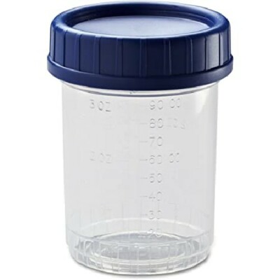 *100-Pack* Medline Click-n-Close Specimen Container With ID Label 3oz DYND30382