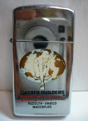Master Builders Logo Concrete Cement Additive Plate Embeco BASF Zippo Lighter 67