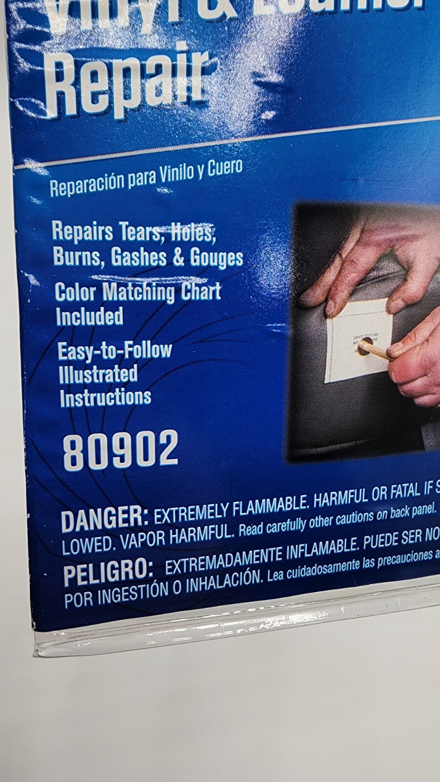 PERMATEX 80902 Vinyl & Leather Repair Kit Repairs Tear Holes Do It