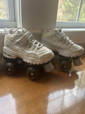 Used Fair Condition Sketchers 4 Wheelers E-2 Roller Skates Sz 2 Kids