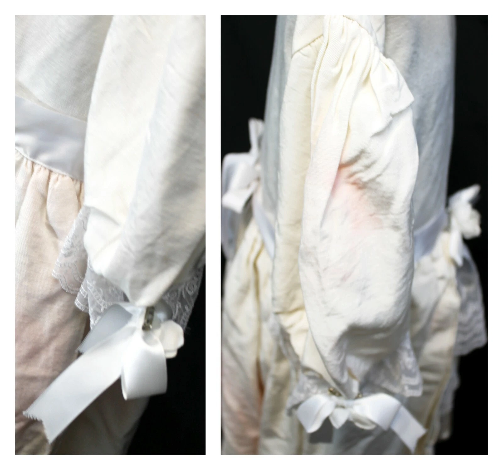 OFF WHITE Abito vintage principessa bambini bianco abito formale ragazze 10 maniche puff in pizzo livelli