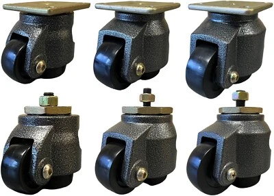 HYW PRODUCTS Leveling Caster Nylon Wheels 60 80 100 Top Plate With Bolt & Nut Included