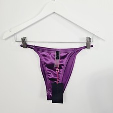 South Beach - BNWT - Micro Tanga Bikini Bottom - Purple - UK 8