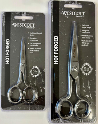 Westcott Hot Forged Heavy Duty Scissors ~ 4'' or 6'' ~ You Choose!