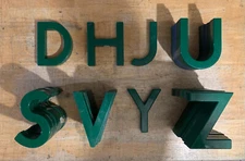 Vintage Texaco Gas Station Letters Green Plastic Service Station Garage Sign