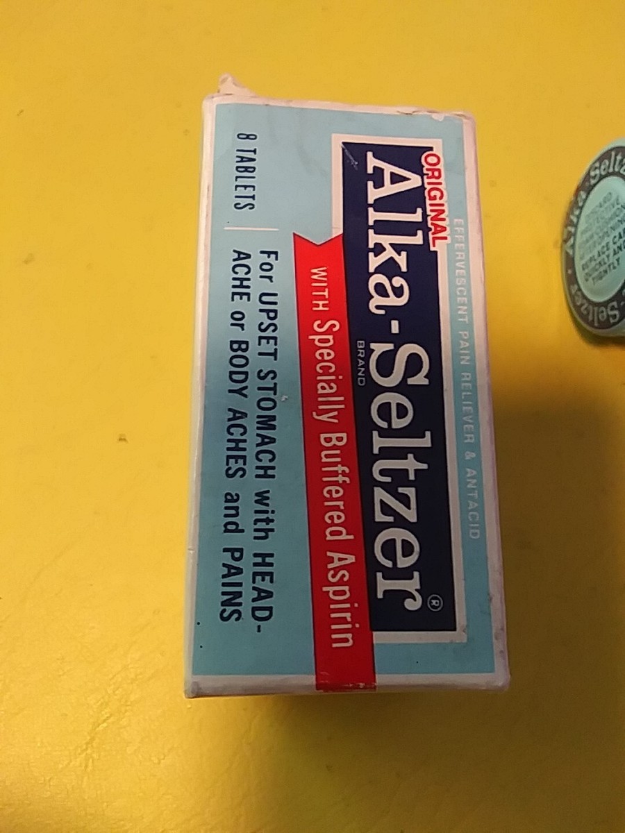 VINTAGE 8 ORIGINAL ALKA-SELTZER with SPECIALLY BUFFERED